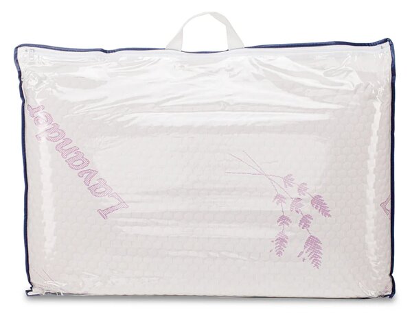 Perna Memory Foam Tricot Lavender 40x70 cm - cu ulei de lavanda pentru somn odihnitor