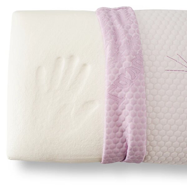 Perna Memory Foam Tricot Lavender 40x70 cm - cu ulei de lavanda pentru somn odihnitor