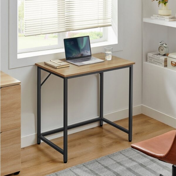 Set pentru birou masa de birou TAYLOR 80x50 cm stejar sonoma + scaun de birou AVOLA VELVET albastru regal
