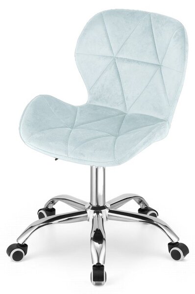 Set pentru birou masa de birou TAYLOR 80x50 cm stejar sonoma + scaun de birou AVOLA VELVET albastru deschis