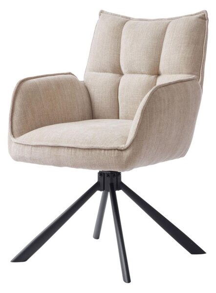 Scaun de dining pivotant Marilla, bej