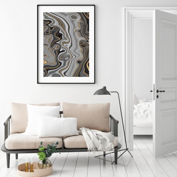 Poster - Abstracție cu linii (A4)