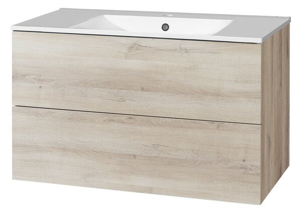 Mereo Mereo, Aira, dulap baie cu chiuveta ceramica 101 cm, MER-CN722