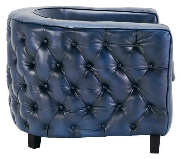 Fotoliu din piele Chesterback DarkBrown