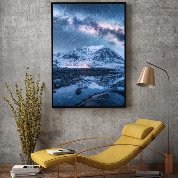 Poster - Munte sub cerul cu stele (A4)