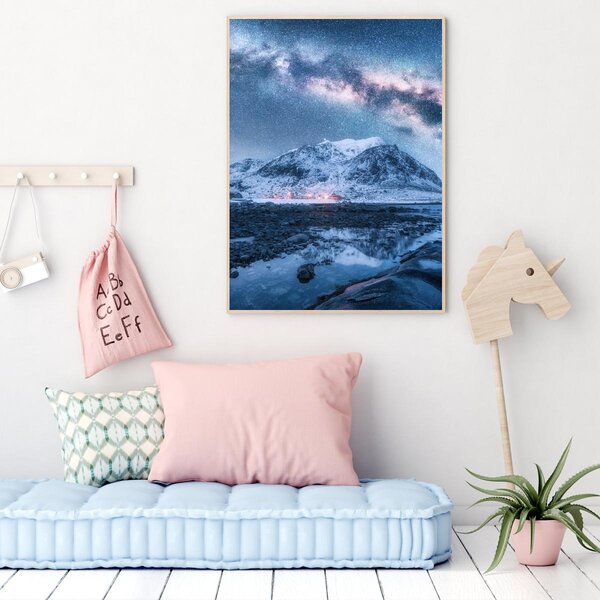 Poster - Munte sub cerul cu stele (A4)