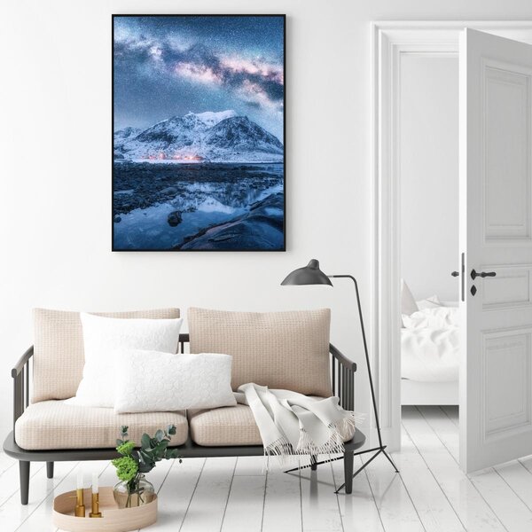 Poster - Munte sub cerul cu stele (A4)