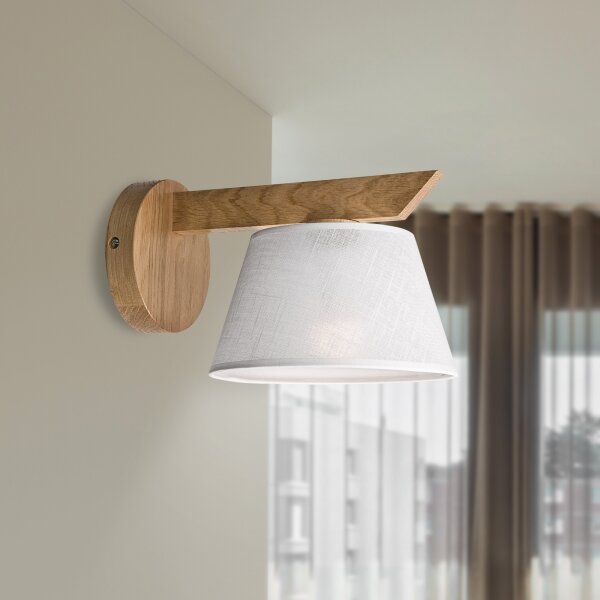 Aplică Brilagi ANTHONY 1xE14/40W/230V stejar/alb