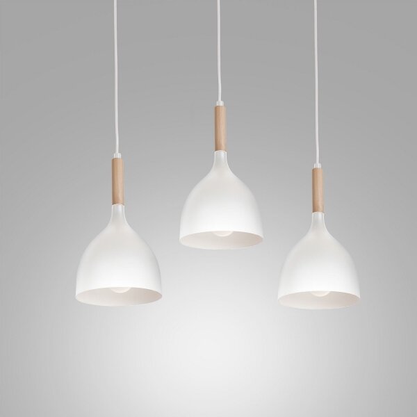 Lustră pe cablu NOAK WOOD 3xE27/60W/230V