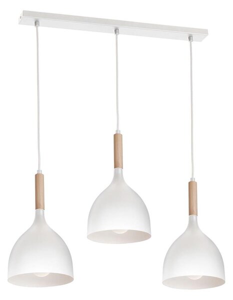 Lustră pe cablu NOAK WOOD 3xE27/60W/230V