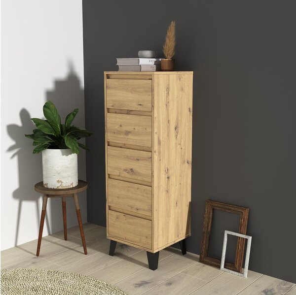 Comodă Brisas 3 (stejar artisan + negru) . 1116261