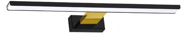 Lumină LED pentru oglindă de baie SHINE, 13,8 W, 230 V, 60 cm, IP44, negru/auriu