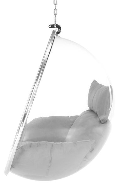 Fotoliu balansoar suspendat Belgica 1 (transparent + argintiu + gri) . 1116274