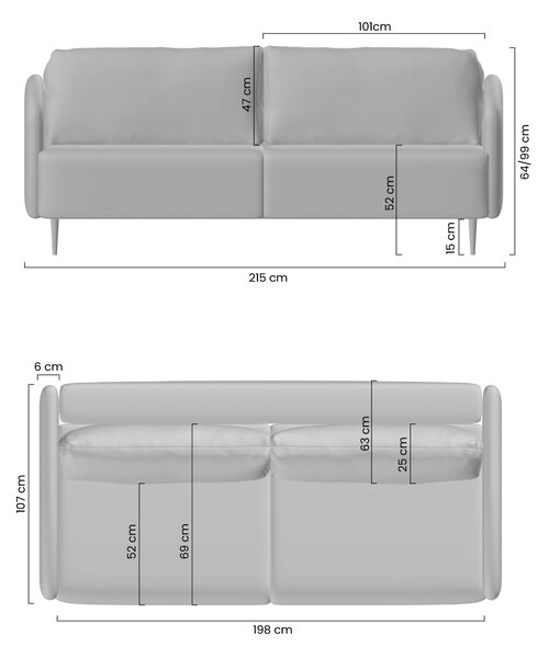 Canapea extensibilă Naolia - stofă neagră Magni 206.16 / picioare aurii
