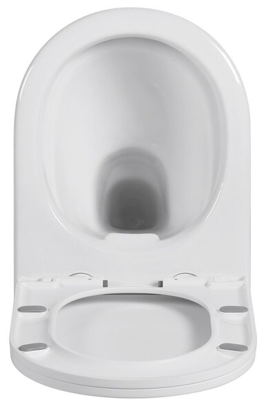Erga Astrid, vas de toaletă suspendat 510x360x360mm, fără ramă + capac WC cu închidere silențioasă, alb, ERG-V03-ASTRID-RIM-WH