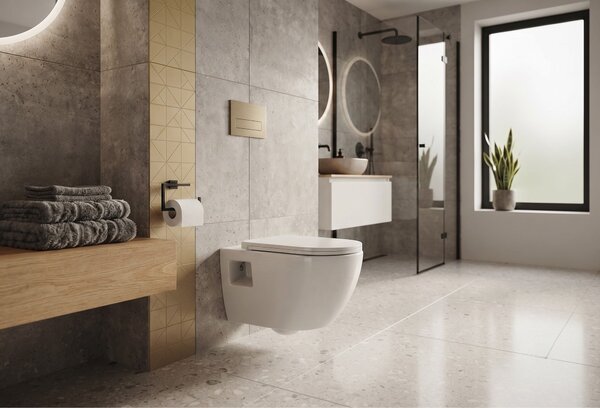 Erga Astrid, vas de toaletă suspendat 510x360x360mm, fără ramă + capac WC cu închidere silențioasă, alb, ERG-V03-ASTRID-RIM-WH