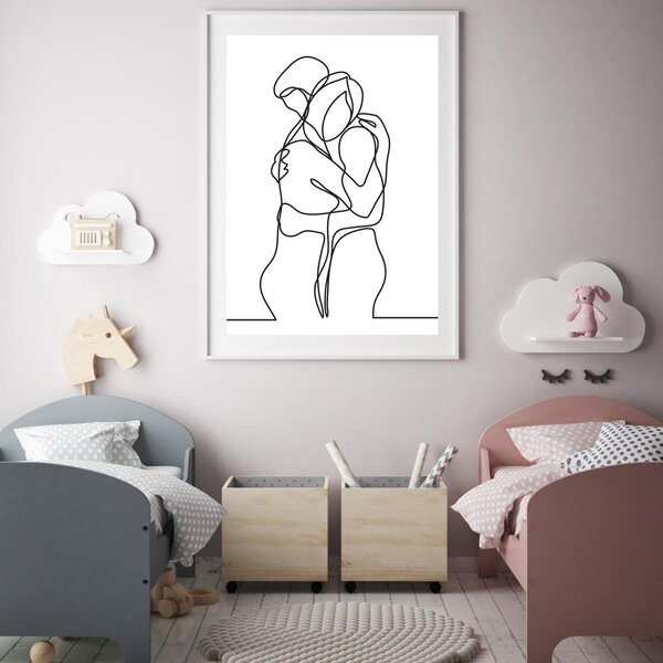 Poster - Dragoste dintr-o linie (A4)