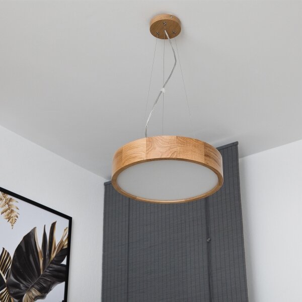 Lustră LED pe cablu Brilagi CARVALHO 2xE27/60W/230V stejar d. 37 cm