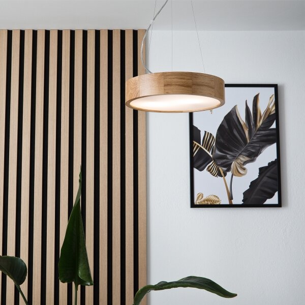 Lustră LED pe cablu Brilagi CARVALHO 2xE27/60W/230V stejar d. 37 cm