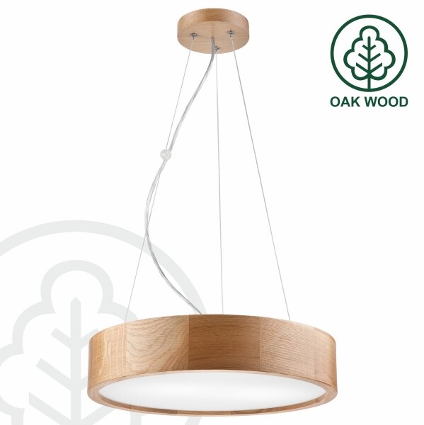 Lustră LED pe cablu Brilagi CARVALHO 2xE27/60W/230V stejar d. 37 cm