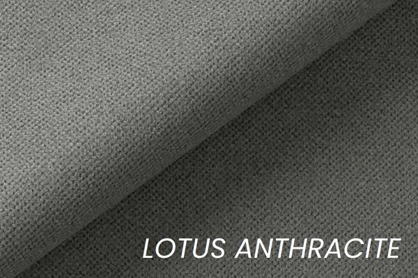 Colțar cu funcție de dormit Annabelle L stânga - țesătură gri Lotus Anthracite / picioare crom