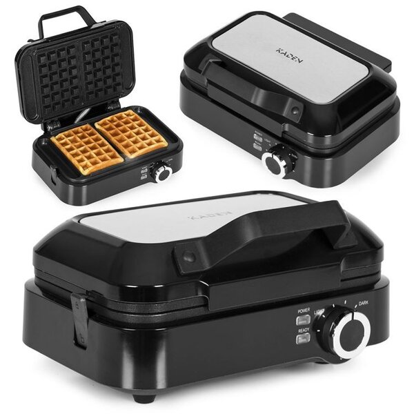 Aparat pentru vafe, aparat pentru vafe cu plăci antiaderente - 1200 W cu control al temperaturii