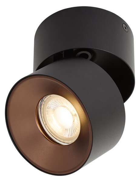 Spot aplicat modern negru GU10 50mm orientabil - Echo