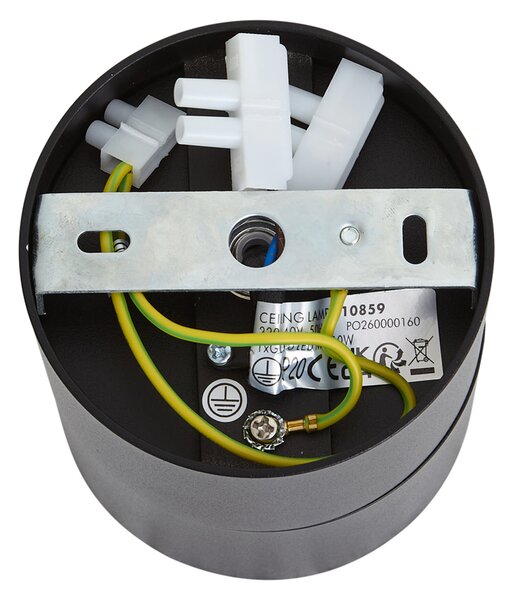 Spot aplicat modern negru GU10 50mm orientabil - Echo