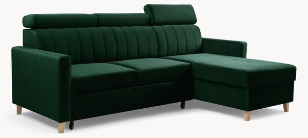 Colțar extensibil Vario universal dreapta/stânga - catifea verde Bluvel 78