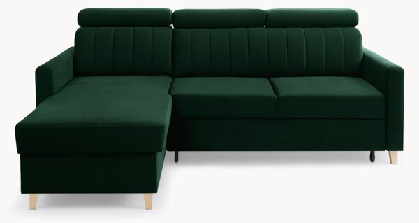 Colțar extensibil Vario universal dreapta/stânga - catifea verde Bluvel 78