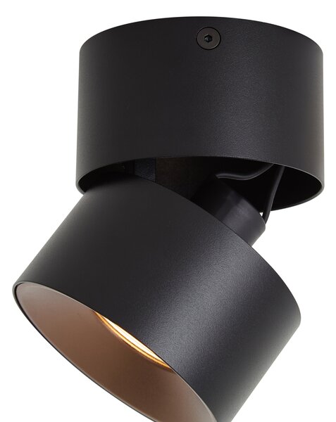 Spot aplicat modern negru GU10 50mm orientabil - Echo