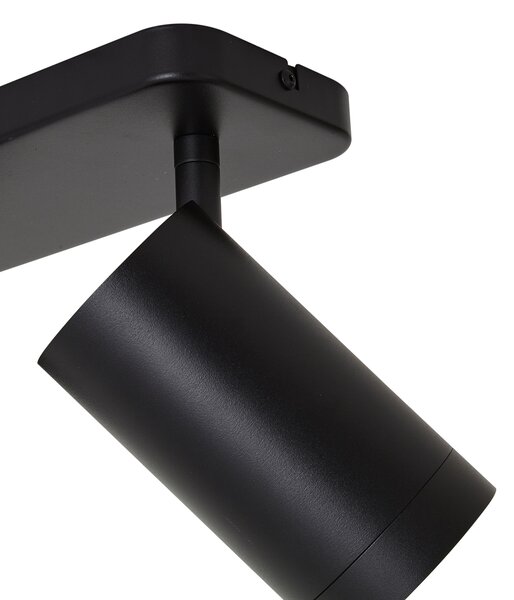 Plafonieră modernă neagră cu 3 lumini GU10 70mm - Jeana Luxe