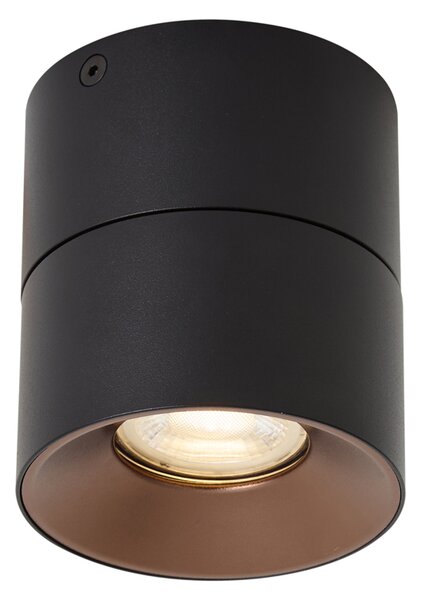 Spot aplicat modern negru GU10 50mm orientabil - Echo