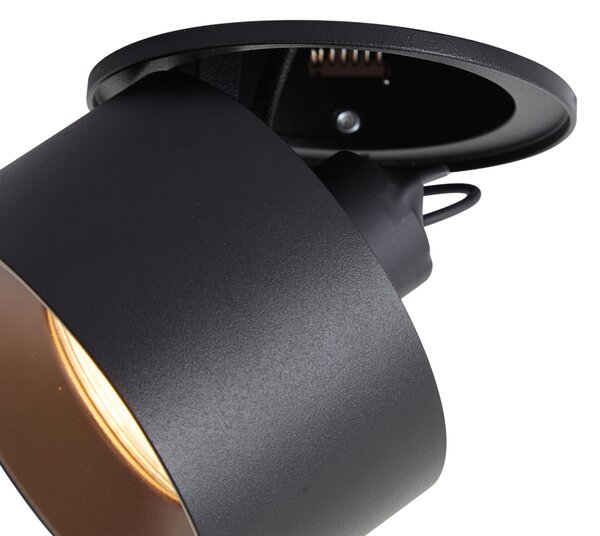 Spot încastrat modern negru GU10 50mm - Echo