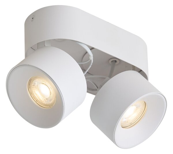 Spot aplicat modern alb GU10 50mm 2 lumini orientabil - Echo