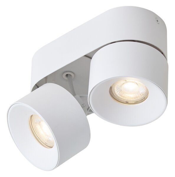 Spot aplicat modern alb GU10 50mm 2 lumini orientabil - Echo