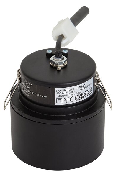 Spot încastrat modern negru GU10 50mm - Echo