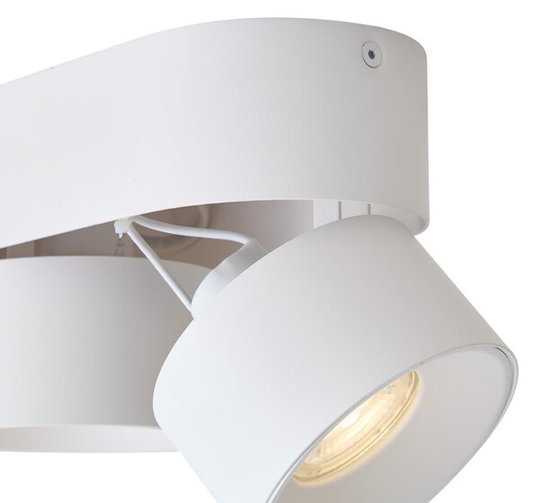 Spot aplicat modern alb GU10 50mm 2 lumini orientabil - Echo