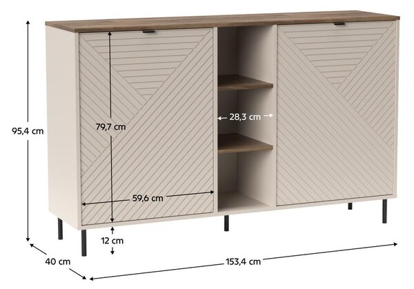 Dulap Explicaba 1 (cashmir + stejar castello) . 1116324