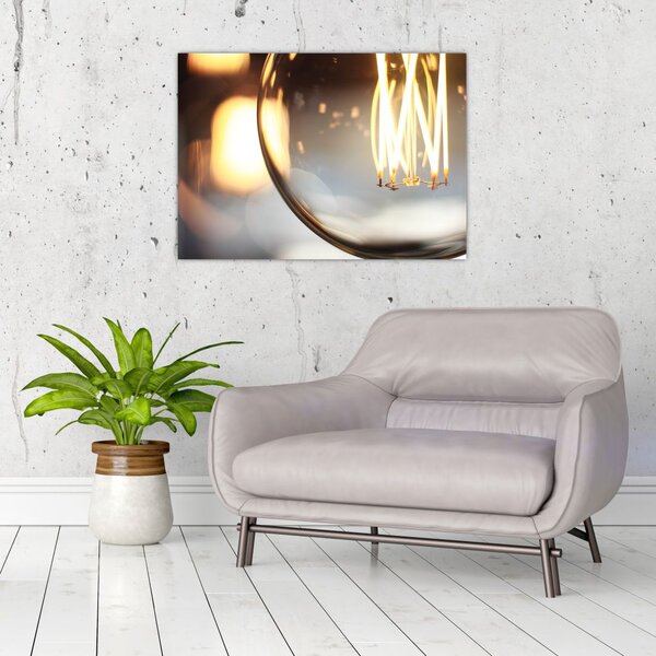 Tablou cu becul aprins (70x50 cm)