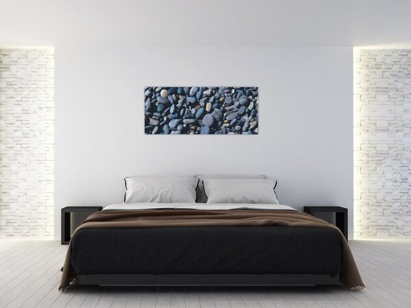 Tabloul cu pietre pe plajă (120x50 cm)