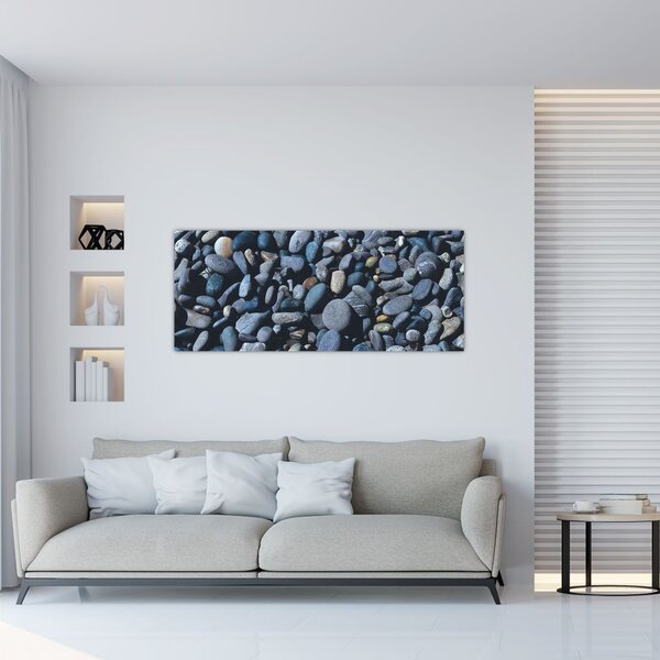 Tabloul cu pietre pe plajă (120x50 cm)