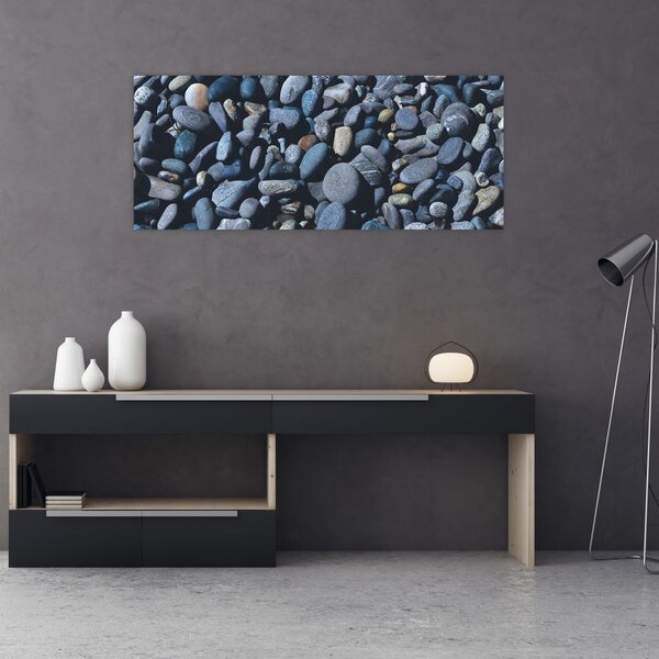 Tabloul cu pietre pe plajă (120x50 cm)