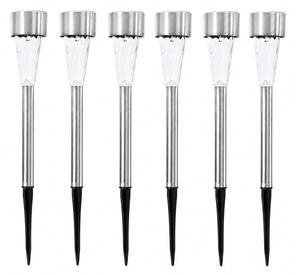 Set 10 x Lampa solara 31 cm, Argintiu