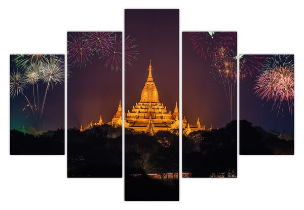 Tablou cu artificii în Asia (150x105 cm)