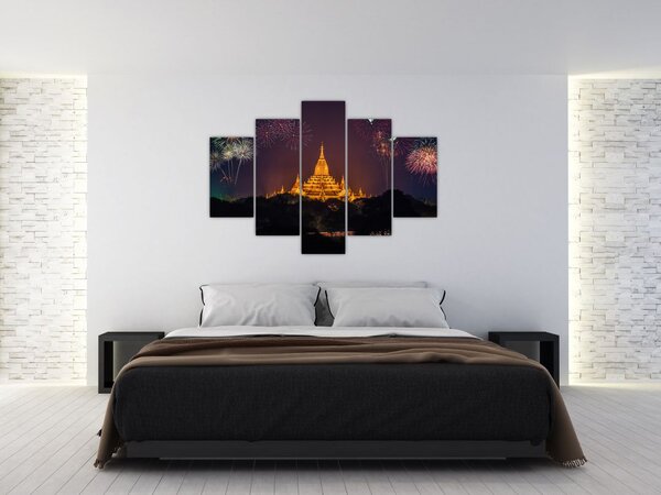 Tablou cu artificii în Asia (150x105 cm)