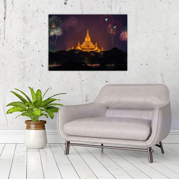 Tablou cu artificii în Asia (70x50 cm)