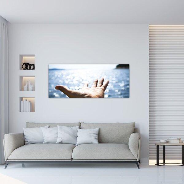 Tabloul cu palma deschisă (120x50 cm)
