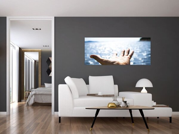 Tabloul cu palma deschisă (120x50 cm)