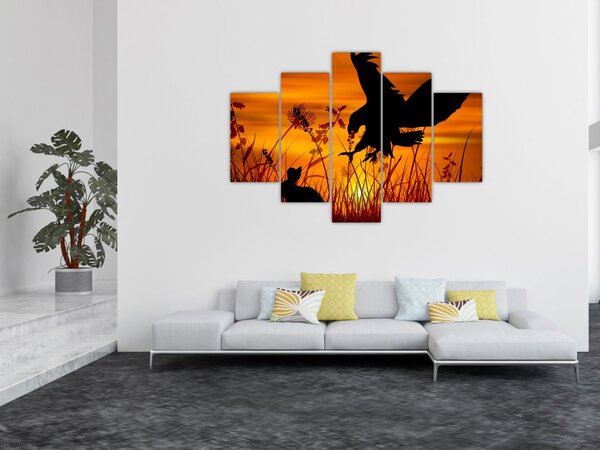 Tablou cu silueta prădătorului (150x105 cm)